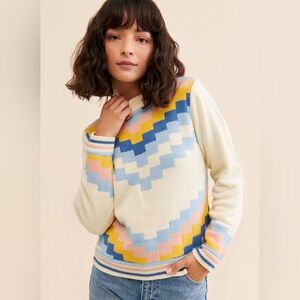 Anthropologie Callahan Della Patterned Sweater // Sz 1X
